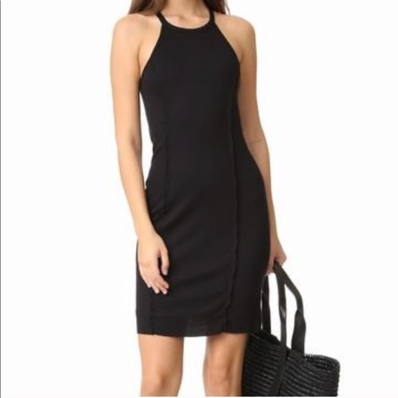 Splendid • Black Ribbed Tank Bodycon Basic Dress - Picture 2 of 8